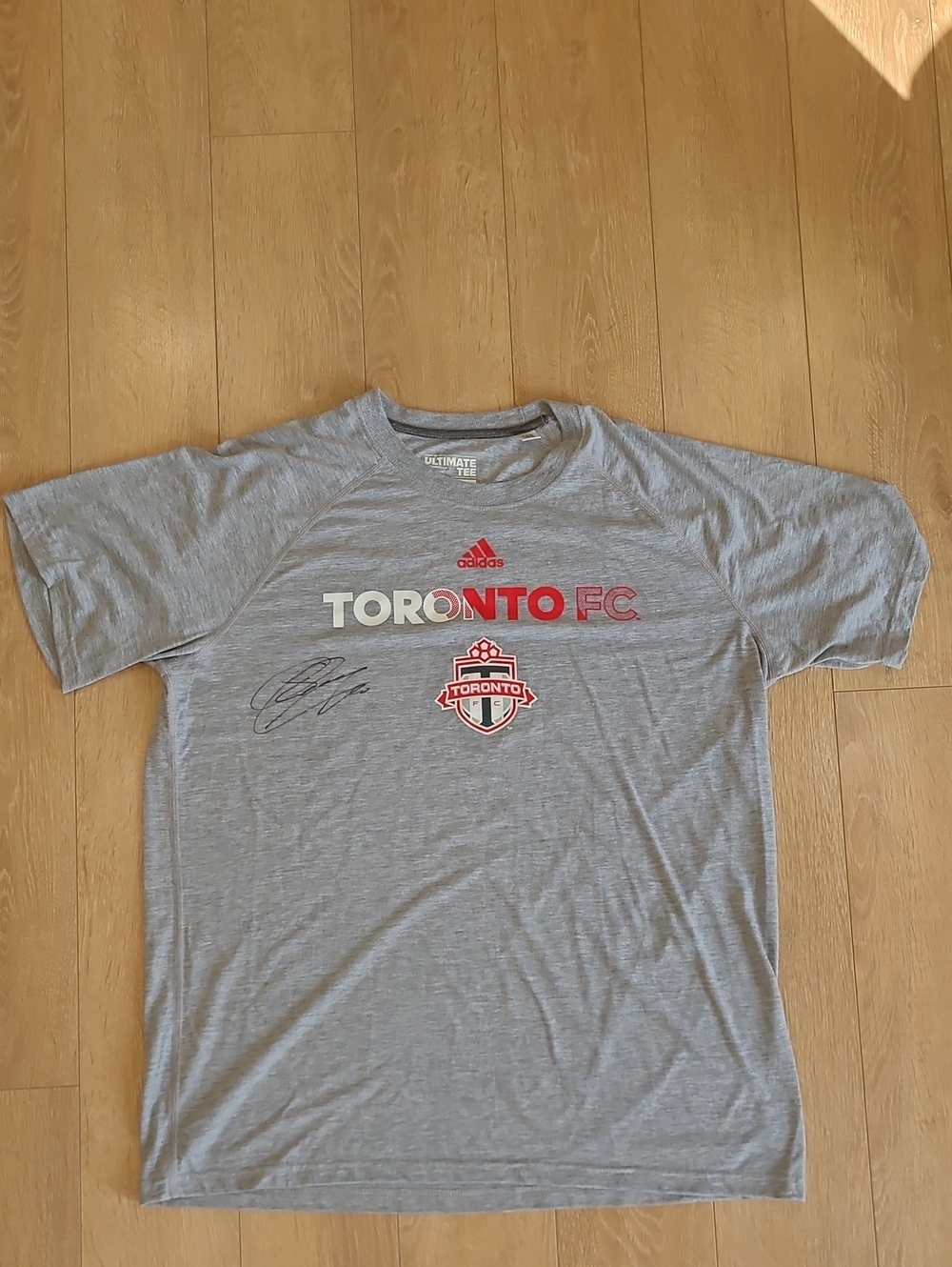 2015 Adidas Gray Toronto FC Short Sleeve With Sebastian Giovinco Autograph